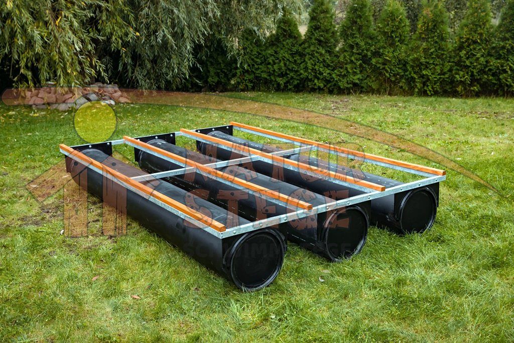 C.01.1  Schwimmsteg Modul 3m x 2m mit Holzlatten